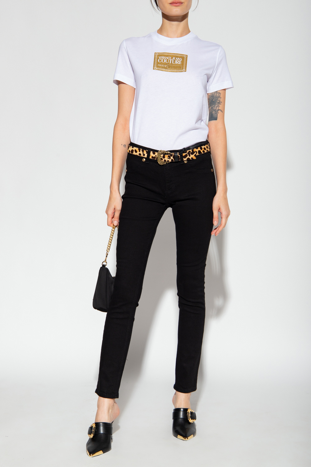 SchaferandweinerShops GB - shirt Versace Jeans Couture - Emporio Armani logo  long-sleeve sweatshirt - White Love For All print T